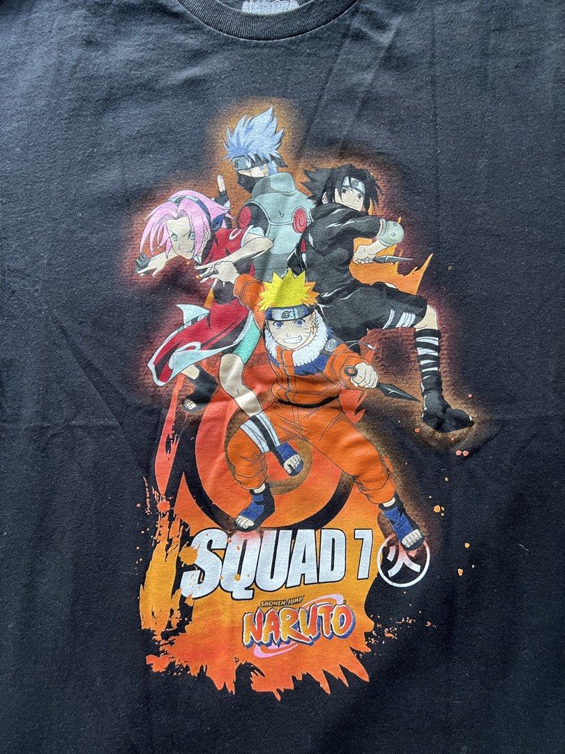 Naruto ‘Squad 7’ Anime Tee (M) (Category: Tshirts & Polo Shirts ) located in Paranaque City. Submitted by primefinds.ph (Listing ID 1443843269, Image 3). Description: - Size M (19.5” x 26.5”) - Naruto Shonen Jump tag - Features Naruto Uzumaki, Sasuke Uchiha, Sakura Haruno, and Kakashi Hatake 9/10 condition Issue: tiny pinhole .