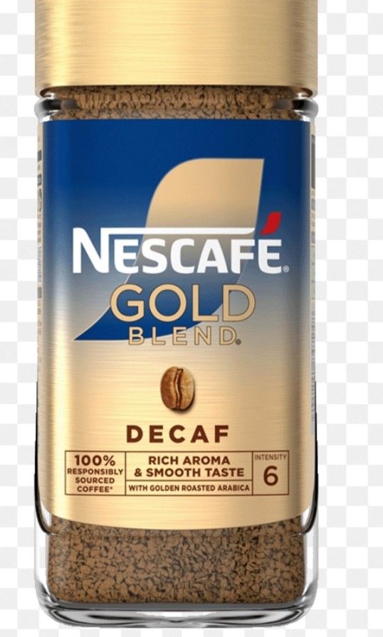 Nescafe Gold Blend Decaf Coffee, Imported (Category: Coffee & Tea Tableware) located in Manila. Submitted by wilmart18 (Listing ID 1443666683, Image 2). Description: - Nescafe Gold Blend Decaf - Rich aroma and smooth taste - Made with 100% responsibly sourced coffee beans - Features golden roasted Arabica - Intensity level 6 - Perfect for your daily coffee fix without the caffeine.