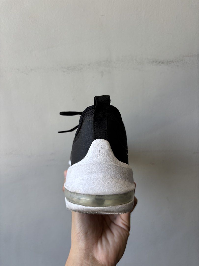 Nike Air Max Axis (Black, Size 9 Mens) (Category: Sneakers) located in Las Pinas. Submitted by justinjareno (Listing ID 1443725219, Image 3). Description: Selling these Nike Air Max Axis sneakers. Size 9 Mens. Black/white. Used but still good, linisan lang. Good for gym, walking, porma. Loc Las Piñas. Price posted. negotiable. PM for more details..