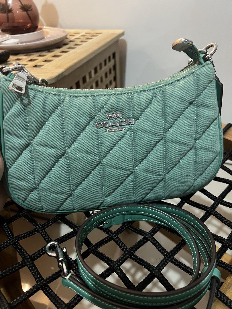 Original Coach Teri Denim Quilted Teal (Category: Cross-body Bags) located in Mabalacat. Submitted by ellastore (Listing ID 1443890204, Image 2). Description: Good as new Guaranteed original Store bought .