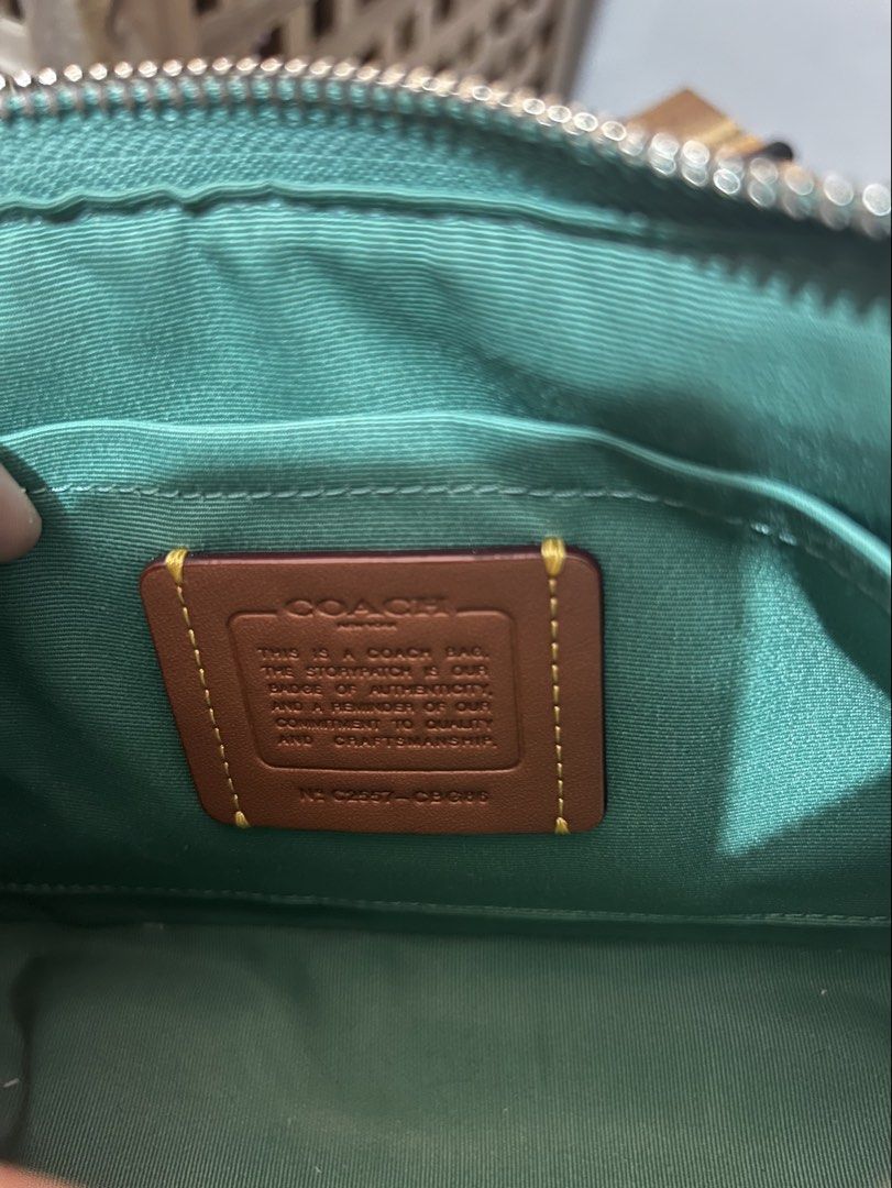 Original Coach Teri Denim Quilted Teal (Category: Cross-body Bags) located in Mabalacat. Submitted by ellastore (Listing ID 1443890204, Image 3). Description: Good as new Guaranteed original Store bought .