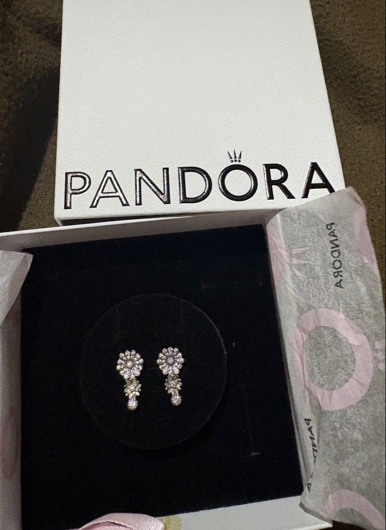 Pandora Sparkling Daisy Flower Trio Stud Earrings (Category: Earrings) located in Davao. Submitted by my_picks (Listing ID 1443870401, Image 3). Description: Pandora Sparkling Daisy Flower Trio Stud Earrings •Sterling Silver (S925) •Clear Cubic Zirconia •Authentic Pandora •Never used •Comes with Pandora box Received as a gift years ago and has been safely stored since then. Never had the chance to use it, so I’m letting it go to someone who will 