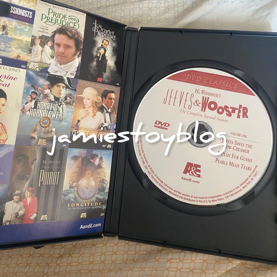 P.G. Wodehouse Jeeves & Wooster Complete Second Season DVD Set (Category: Storybooks) located in Quezon City. Submitted by ohitsninja (Listing ID 1443832247, Image 3). Description: - P.G. Wodehouse's Jeeves & Wooster: The Complete Second Season DVD Set - Includes two volumes - From A&E DVD Classics - Perfect for fans of classic British comedy - Features episodes such as: - 'Jeeves Saves the Dipper-Creamer' - 'A Plan for Gussie' - 'Pearls Mean Tea