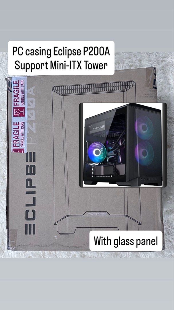 PHANTEKS ECLIPSE P200A (Category: Computer Parts) located in Kulim. Submitted by erosli (Listing ID 1443744724, Image 1). Description: .