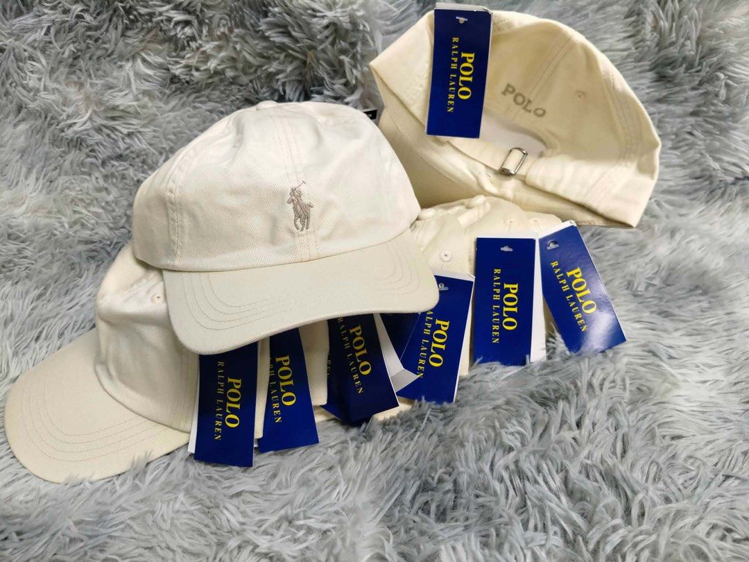 Polo Ralph Lauren Caps - Various Colors Available (Category: Caps & Hats) located in Manila. Submitted by jjsbentables (Listing ID 1443731274, Image 3). Description: - Brand: Polo Ralph Lauren - Available Colors: Navy, Black, White, Cream, Olive Green, Blue - Feature: Signature embroidered Polo player logo on front - Condition: Some caps still have tags attached - Style: Ideal for everyday wear and completing casual outfits.