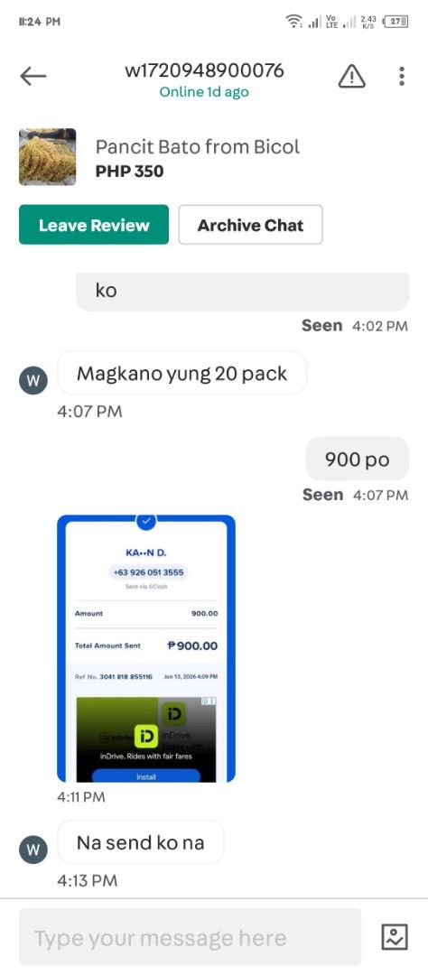 Proof of Payment & Legitimacy (Category: Announcements) located in Taguig. Submitted by phoopa (Listing ID 1443874017, Image 1). Description: Thank you trusting, sir! Check my shop lang mga sissy madami ako binebenta na damit magaganda lahat yon (pangit lang ako magpicture 😅) and second hand na gamit din. Feel free to send me a message! Tia. 🩷.