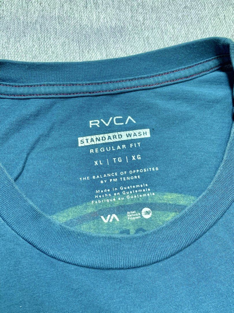 RVCA Men’s Pils Graphic T-shirt (Category: Activewear) located in Angeles City. Submitted by _choloman (Listing ID 1443761272, Image 2). Description: RVCA Men’s Pils Graphic T-shirt Size: XL Dimensions: 33L x 24W Fabric: 100% Cotton Color: Duck Blue Color Rate: 9/10 Condition: 9/10 (Used - Good) Issue: None [Actual color may vary due to lighting] Price: ₱550 Shipping via J&T Express = Buyer’s expense 📍 Location: Pampanga.