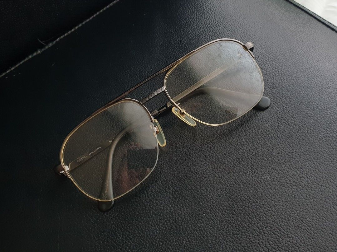 Seiko Half Rim Titanium Aviator Eyeglass Frame (Category: Sunglasses & Eyewear) located in Quezon City. Submitted by WasalakTwo (Listing ID 1443808512, Image 2). Description: Bought in Japan Durable and high quality Goodcondition Still presentable Lens are graded, but replaceable Open for delivery nationwide Front Width 13.8cm Front Height 4.7cm.