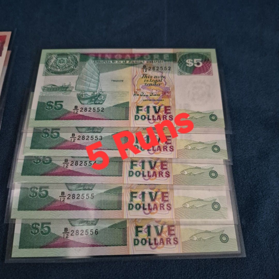 SG Notes (FV $85) (Category: Currency) located in Singapore. Submitted by GPgtiger (Listing ID 1443748199, Image 2). Description: UNC Notes Face Value: $85.