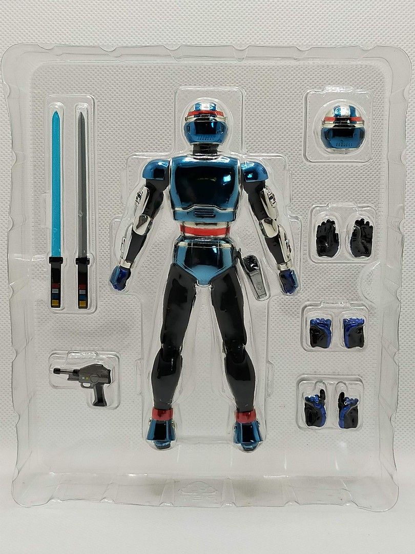 SHF | s.h.figuarts Space Sheriff Shaider (Category: Figurines & Statues) located in Manila. Submitted by sug0it0ys (Listing ID 1443795158, Image 2). Description: *Kindly read before messaging offers. Click on the ad to see full details. No Trades ❌ Pass on Low offers ❌ No Long Reservations ❌ ================= BANDAI S.H.Figuarts Space Sheriff Shaider *2013 release *OPENED *ISSUE: - paint oxidation. Metallic dark blue parts turned light blue. See 