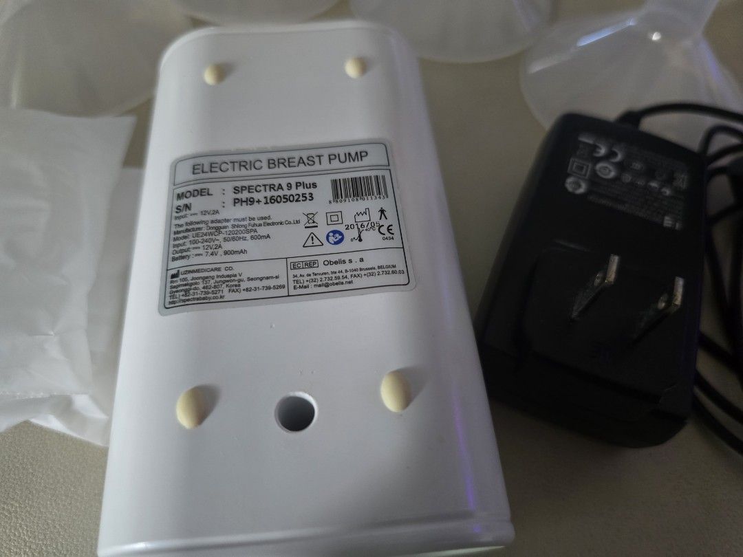 Spectra 9 Plus Electric Breast Pump with Accessories (Category: Breastfeeding & Bottle Feeding) located in Cainta. Submitted by mayiaba (Listing ID 1443801961, Image 2). Description: - Spectra 9 Plus electric breast pump - with 17mm flange size - Includes main unit and power adapter - Multiple breast shield sets included - Comes with tubing - Ideal for convenient pumping anywhere 1999+Shipping (LastPricePosted) Pay via maya/ gcash/bdo Deliverviag