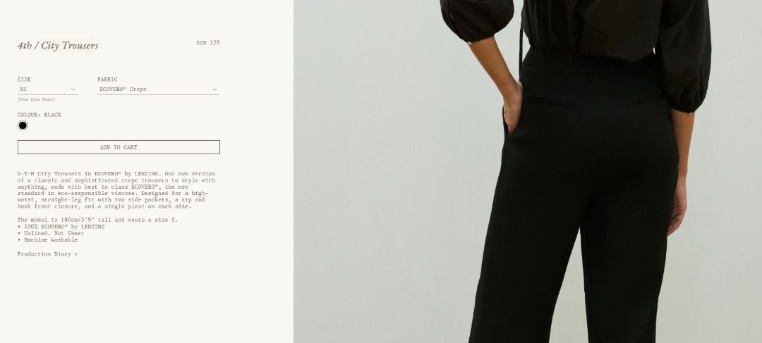 STH City Trousers (Black Ecovero Crepe) (Category: Other Bottoms) located in Singapore. Submitted by papersparks (Listing ID 1443770916, Image 3). Description: Somthing to Hold City Trousers Black Ecovero Crepe RTP $129 Worn ~ 5x in excellent condition.