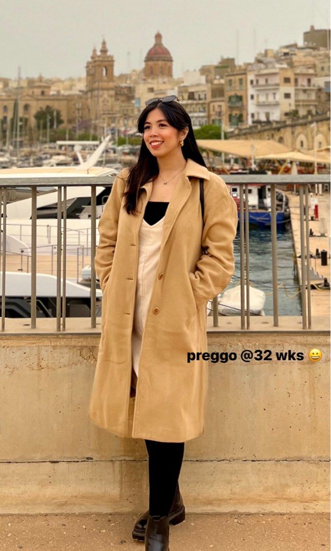 Long Wool Coat (Category: Coats, Jackets and Outerwear) located in Dinalupihan. Submitted by declutterwithemma (Listing ID 1443816619, Image 1). Description: Used only once in Malta. My height is 5’2”. Fits M-L..