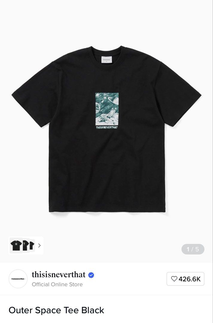 Thisisneverthat Outer Space Tee (Category: Tshirts & Polo Shirts) located in Singapore. Submitted by thingssmiles (Listing ID 1443710149, Image 1). Description: Worn once only 20.5” PTP 28” length down $25 mailed .