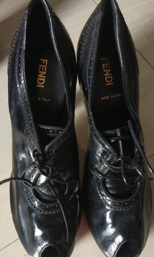 Fendi Black Leather Heels (Category: Sneakers & Footwear) located in Cainta. Submitted by luxesparkle (Listing ID 1441913305, Image 1). Description: Fendi Shoes U.S bought.