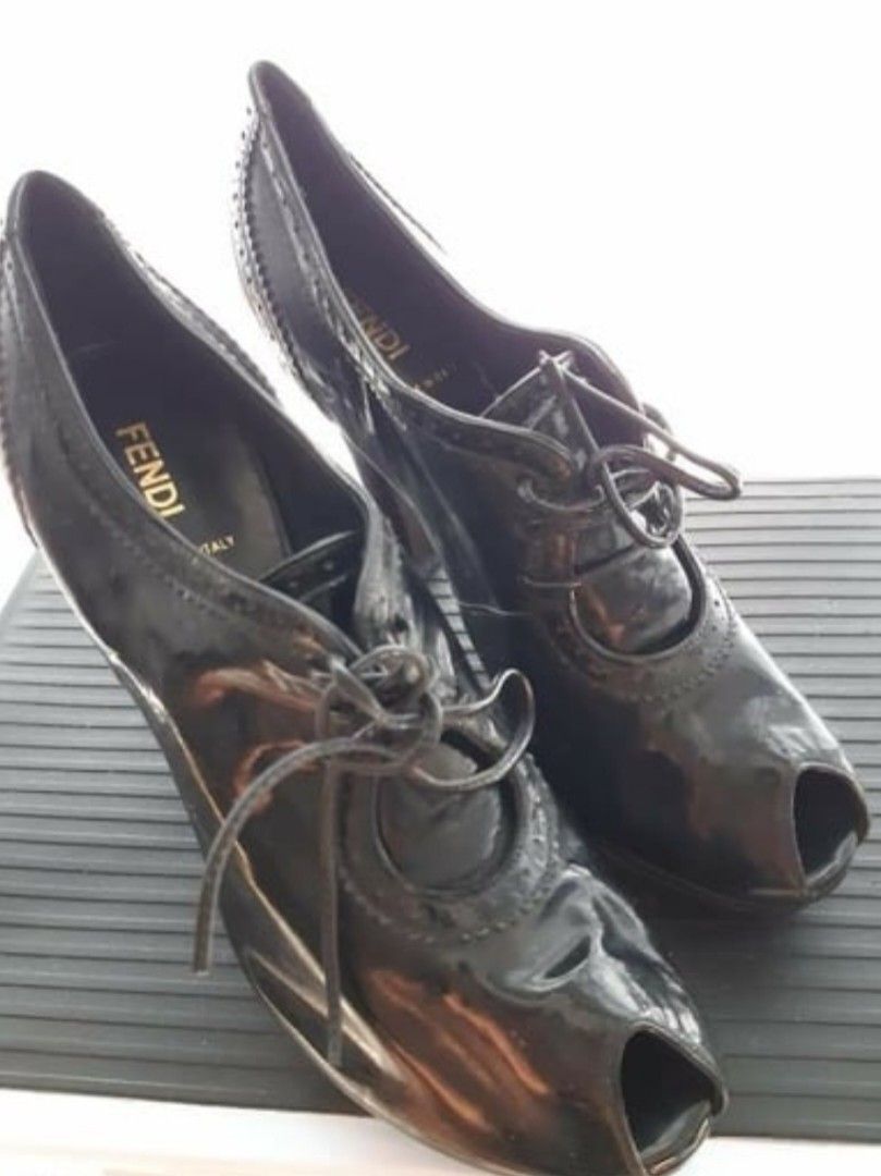 Fendi Black Leather Heels (Category: Sneakers & Footwear) located in Cainta. Submitted by luxesparkle (Listing ID 1441913305, Image 2). Description: Fendi Shoes U.S bought.