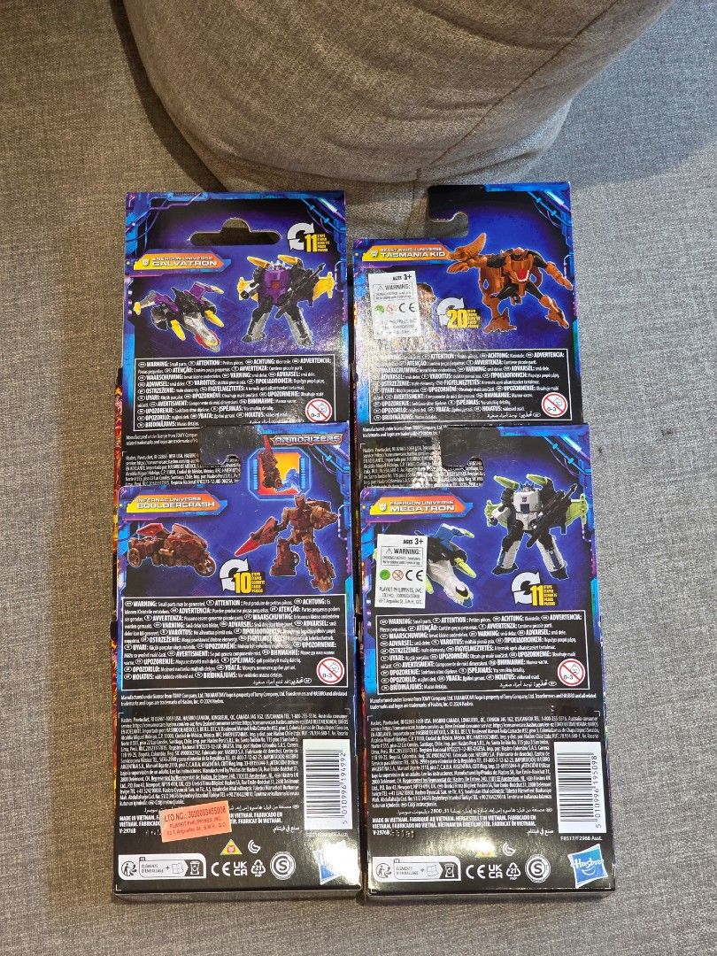 Transformers Generations United Action Figures - Megatron, Optimus Prime, Bumblebee (Category: Figurines & Statues) located in Quezon City. Submitted by watchesandthings (Listing ID 1443719684, Image 2). Description: - 600 each Set includes Transformers Generations United Megatron, galvatron, Tasmania kid, bouldercrash and Bumblebee. - All figures are brand new and sealed in their original packaging. - Ideal for collectors and fans of the Transfo