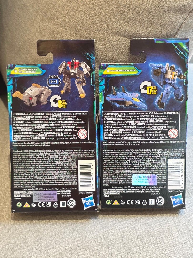 Transformers Legacy Evolution Action Figures (Category: Action & Battle Toys) located in Quezon City. Submitted by watchesandthings (Listing ID 1443720698, Image 2). Description: -sludge and thunder cracker 600 each Transformers Legacy Evolution - Both figures are brand new and sealed in original packaging - Ideal for any Transformers fan or collector.