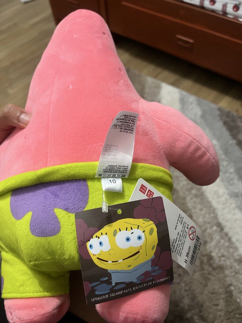 UNIQLO x CPFM Spongebob plush (Category: Plushies & Soft Toys) located in Manila. Submitted by m4rcvsh0p (Listing ID 1443823413, Image 2). Description: FOR SALE UNIQLO CPFM STUFFROY Patrick Star plush no issue, tags still attached P1,800.