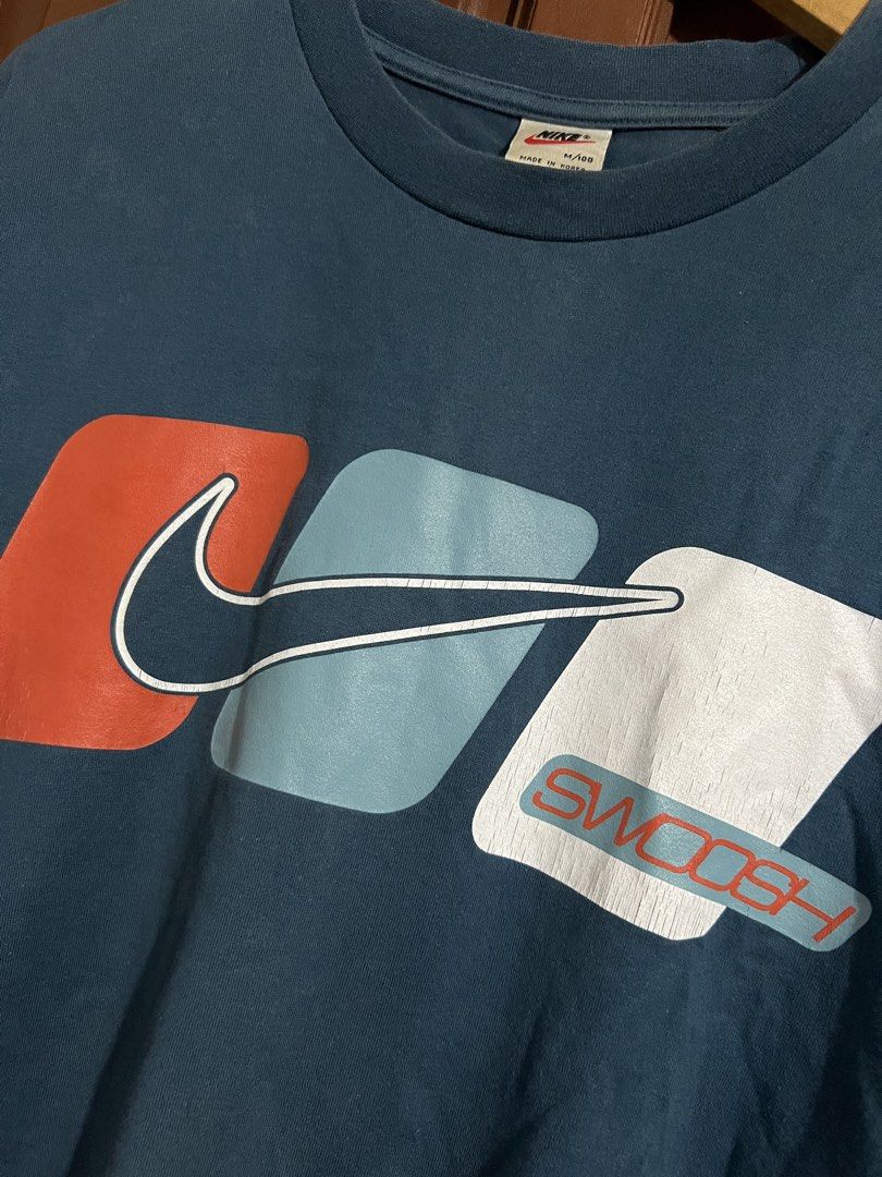 Vintage Nike Blue Crewneck (Category: Coats, Jackets and Outerwear) located in Manila. Submitted by thriftpoint99 (Listing ID 1443895657, Image 2). Description: 22.5x30 Issue hairline print Excellent condition.