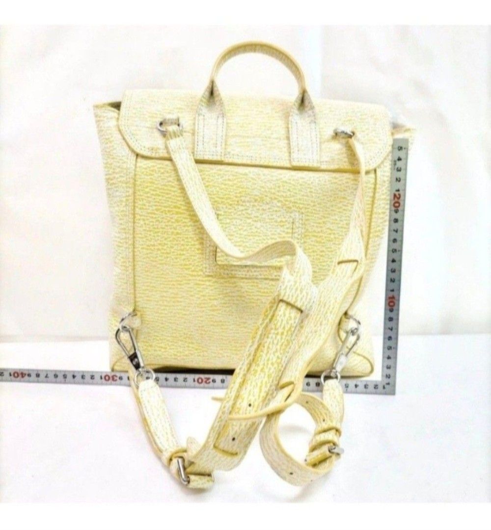 3.1 PHILIP LIM LARGE PASHLI JADE LEATHER BACKPACK-YELLOW (Category: Luxury Bags & Wallets) located in Quezon City. Submitted by stuffiesetc (Listing ID 1443994649, Image 3). Description: 3.1 PHILIP LIM LARGE PASHLI JADE LEATHER BACKPACK-YELLOW guaranteed authentic. used a few times in very good condtion. minor signs of use. no stains or holes. bought in the u.s. for about $450. Width (inch) : 13.7 inch(approx) Width (cm) : 35 cm(approx) Height (i