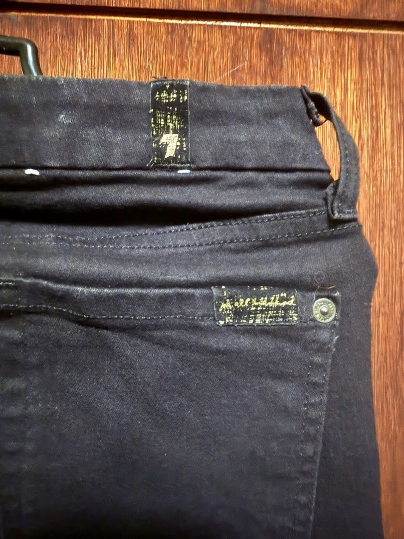 7 For All Mankind Black Bootcut Jeans Size 27 (Category: Jeans) located in Manila. Submitted by yourtoothfairy (Listing ID 1444099139, Image 3). Description: - Brand: 7 For All Mankind - Style: Bootcut Jeans - Color: Black - Size: 27 - Material: Cotton blend with stretch - Origin: Made in the USA - Fit: Classic fit MEASUREMENTS: Waist: 28 inches Length:40inches Inseam: 32 inches NO rush shipping NO COD NO same day shipping. Item will be sent a da