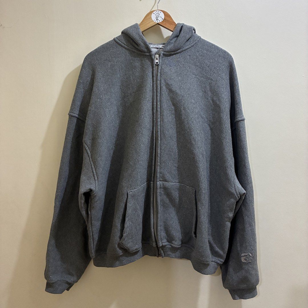 Alexander Wang — Star Zip-up Hoodie (Category: Hoodies) located in Cabuyao City. Submitted by oakmanwun (Listing ID 1443923158, Image 2). Description: Measurements Size XS fits Large Width: 24.5" Length: 26" Sleeves: 21".