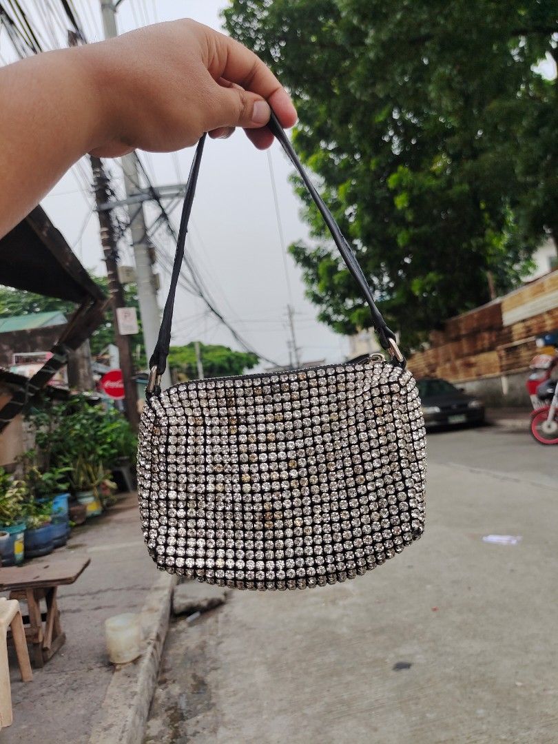 Alexander Wang Rhinestone Bag (Category: Luxury Bags & Wallets) located in Marikina City. Submitted by triplejtrading (Listing ID 1443937445, Image 3). Description: - Sparkly rhinestone handbag - Black strap with Alexander Wang logo - Zipper closure - Small and compact - Ideal for nights out or adding glam to your outfit.