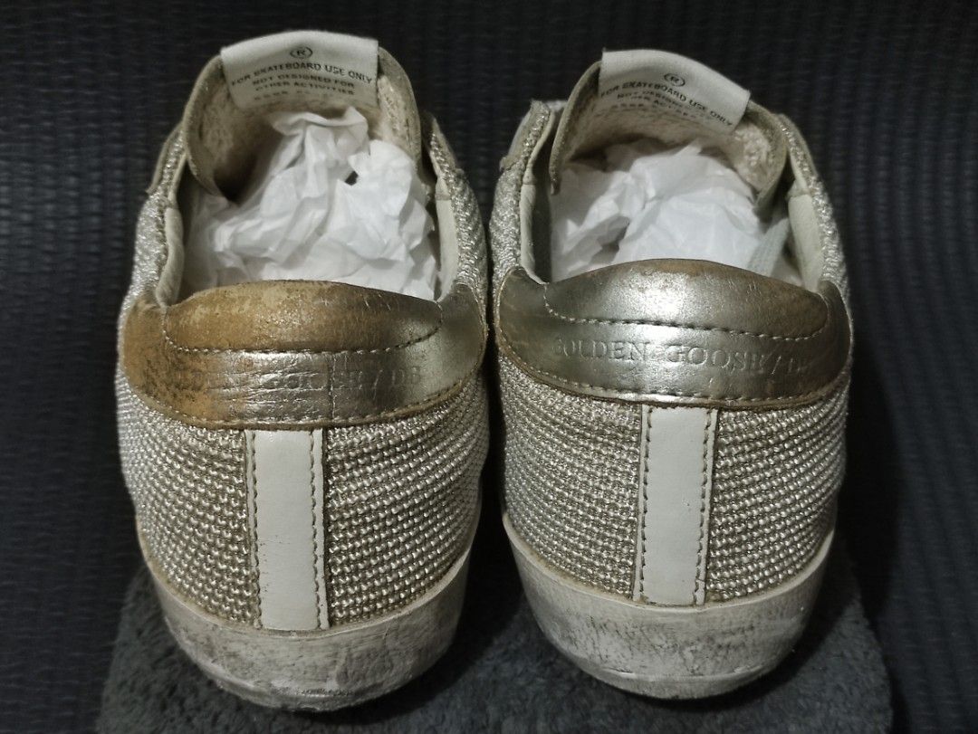 Authentic & Coded GGGDB Classic Mesh & Leather with Metal Studs Size 37 Women (Category: Sneakers) located in Malabon City. Submitted by rubiosblessings (Listing ID 1444056182, Image 3). Description: GiGiDiBi Classic Superstar Sneakers, Women (Preloved) 100% Authentic money-back guaranteed! ✅ Size 37 (24cm) Mesh & Leather Top Black Suede Star Distressed Leather Silver Tab GGDB Metal Studs Condition: 8/10 Excellent! #RubioSneakersPH.