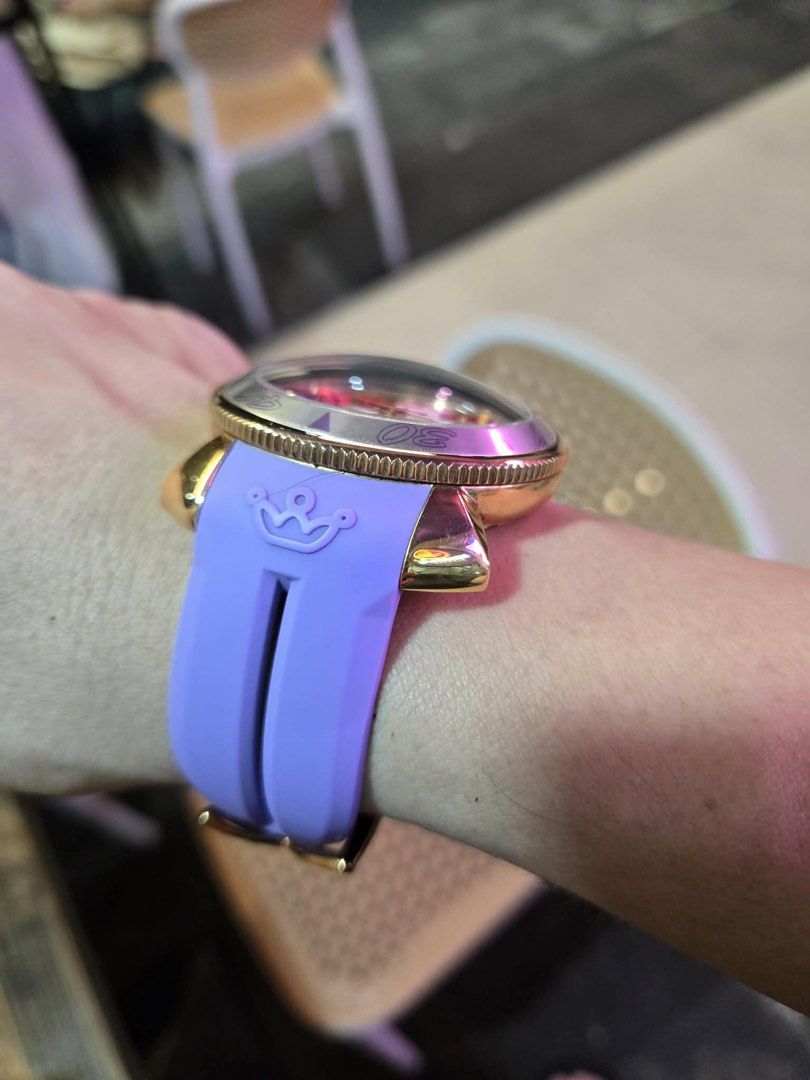 Authentic Gaga Milano watch (Category: Luxury Watches) located in Manila. Submitted by chloe_luxuries (Listing ID 1443963447, Image 3). Description: Guaranteed Original Gaga Milano watch in Purple color Still in excellent working condition Comes with complete inclusion Pm for those interested .