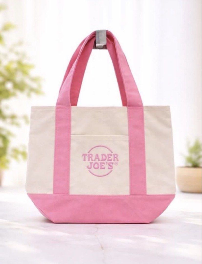 Authentic Trader Joe's Mini Pastel Canvas Tote Bag (Category: Tote Bags) located in Angeles City. Submitted by ushoppes (Listing ID 1443916018, Image 1). Description: - Cute mini tote bags from Trader Joe's - Available colors: Pastel Pink, Purple, Blue, Mint Green - Perfect for small groceries or everyday essentials - Made of durable canvas material - Features contrasting handles and base.