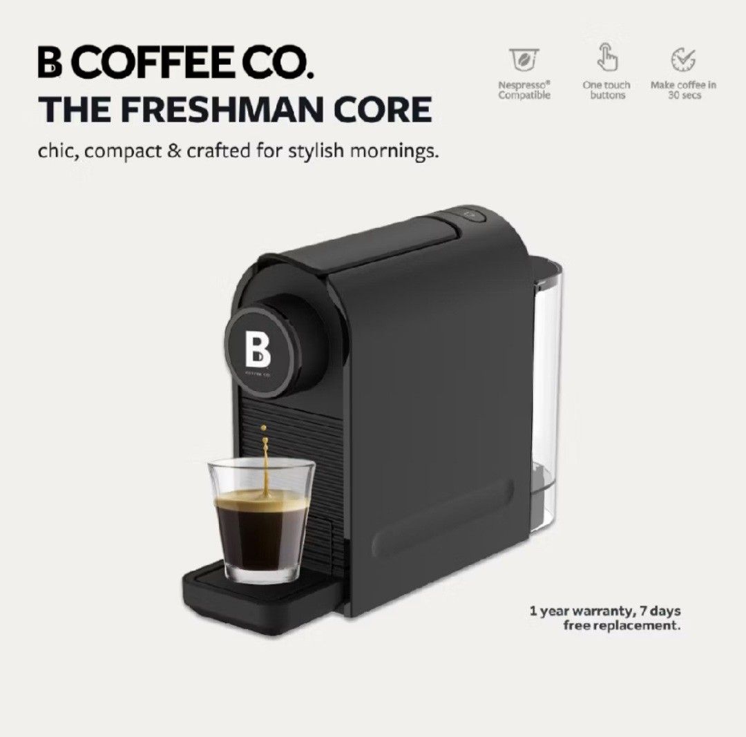 B Coffee Co. Freshman Nespresso Compatible Coffee Capsule Machine (Category: Coffee Machines & Makers) located in Binangonan. Submitted by httplus.xo (Listing ID 1444105092, Image 1). Description: FOR SALE: B Coffee Freshman ☕ Lightly used and still in good condition. Selling because it's no longer being used. Well-maintained and works perfectly. PM for inquiries. Still nego 😊.