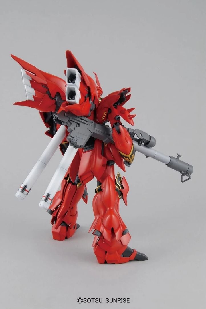 Bandai MG Gundam Gunpla MSN-06S Sinanju (OVA Ver.) (Category: Gundam Model Kits) located in Singapore. Submitted by suntrailerhobby (Listing ID 1444078370, Image 3). Description: The Bandai Master Grade (MG) 1/100 MSN-06S Sinanju (OVA Ver.) is widely considered the definitive master grade version of Full Frontal's iconic crimson mobile suit from Mobile Suit Gundam Unicorn. Released as an upgrade over the original 2008 Ver. Ka release, the OVA ver