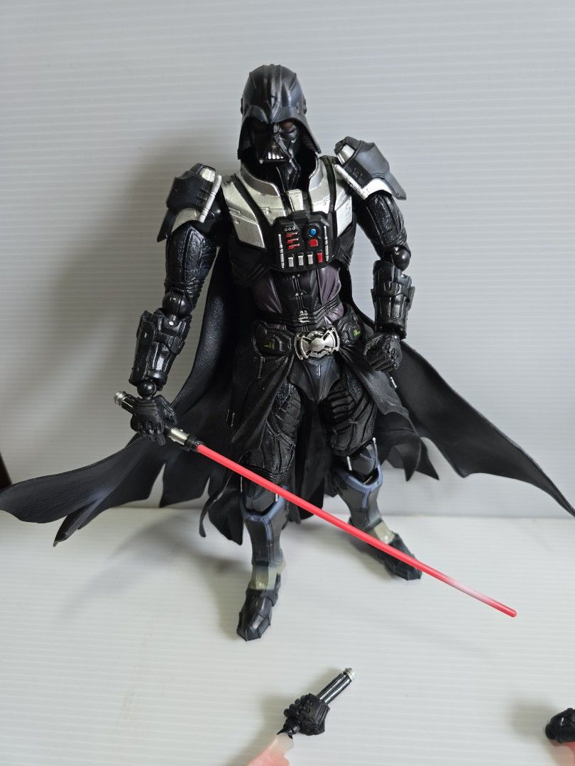 Bandai s.h.figuarts Kylo Ren & PlayArts Darth Vader Action Figure (Category: Toy Figures) located in Singapore. Submitted by gryphon77 (Listing ID 1443943059, Image 2). Description: - Bandai S.H.Figuarts Kylo Ren figure - Darth Vader figure 1/10 scale - Includes interchangeable hands, lightsaber, and effect parts - Original box included - Highly poseable with detailed armor - Ideal for Star Wars collectors.