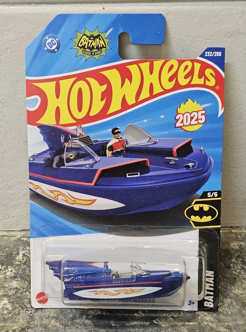 BATBOAT - 2025 Hot Wheels Batman Series (Category: Vehicle & Diecast Models) located in Quezon City. Submitted by charliebrown_olx (Listing ID 1443912079, Image 3). Description: BATMOBILE, DARK KNIGHT Classification: New, Factory Sealed Condition: Mint on Near Mint Cards, WYSIWYG Price: P200.00 Each TERMS & CONDITIONS: 1. Pickup only at Obudan St Brgy Manresa, Q.C. 2. Shipping c/o buyer. 3. Prices are Final. 4. Respect the Ad. TFL!.