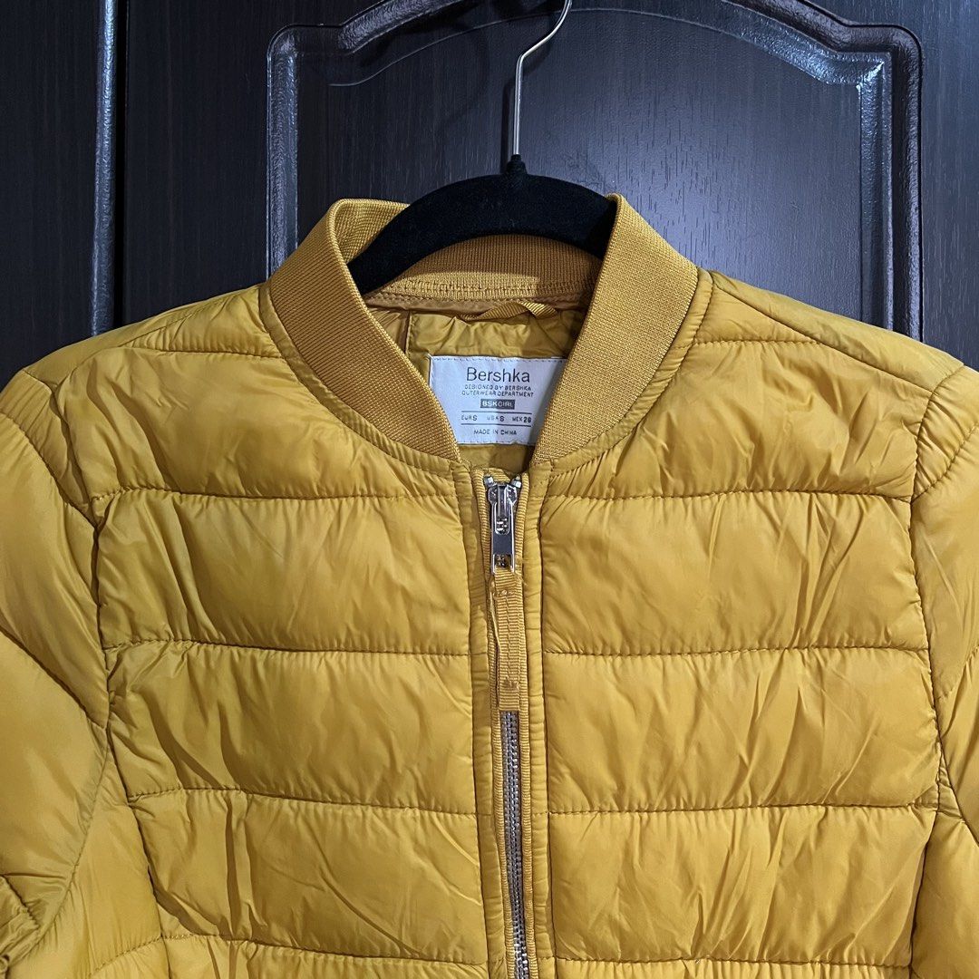 Bershka Mustard Yellow Puffer Jacket (Category: Coats, Jackets and Outerwear) located in Malvar. Submitted by shopwsf (Listing ID 1443959395, Image 2). Description: Length: 21 inches Shoulder: 14 inches Arm Length: 24 inches Chest: 31 inches Shipping: J&T, c/o buyer MOP: Gcash or Gotyme.