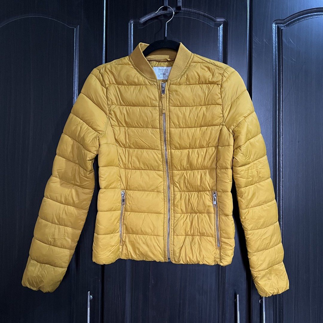 Bershka Mustard Yellow Puffer Jacket (Category: Coats, Jackets and Outerwear) located in Malvar. Submitted by shopwsf (Listing ID 1443959395, Image 1). Description: Length: 21 inches Shoulder: 14 inches Arm Length: 24 inches Chest: 31 inches Shipping: J&T, c/o buyer MOP: Gcash or Gotyme.