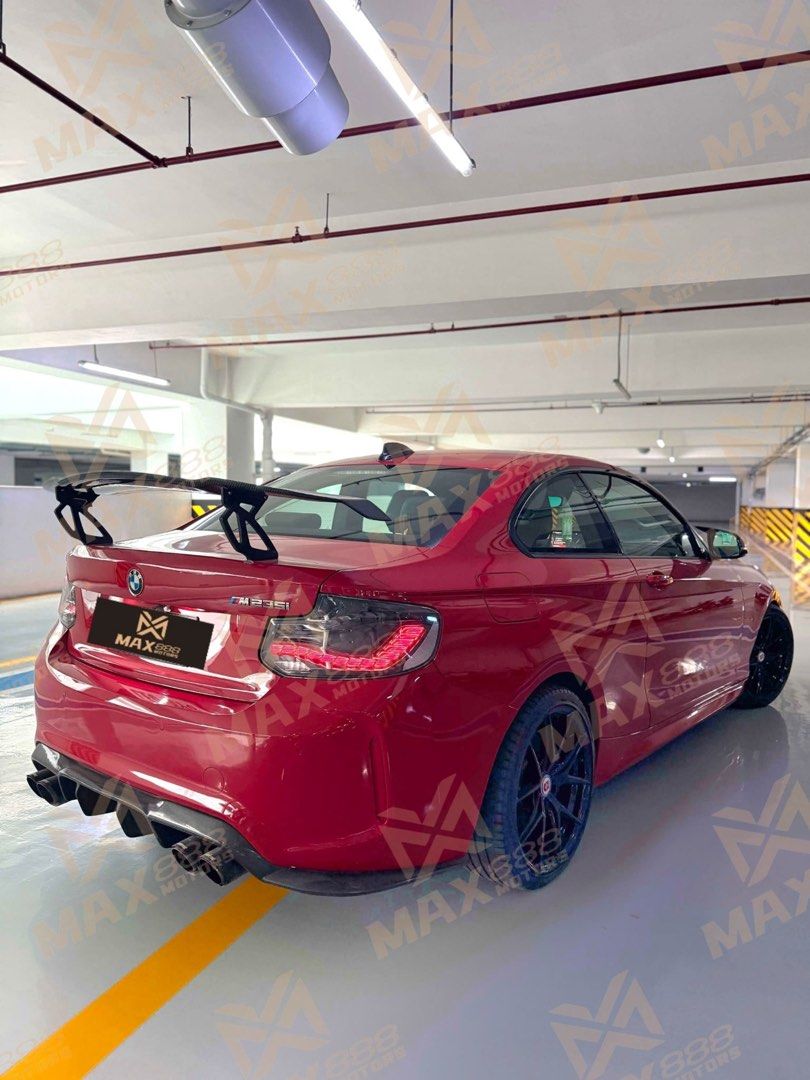 BMW M235i 3.0 Coupe (A) (Category: Used Cars) located in Makati City. Submitted by Max888 (Listing ID 1408626941, Image 2). Description: For sale‼️ BMW M235i Msports 2015 model 3.0L Inline 6 gas engine HRE forged mags KW coilovers Full led tail light Akrapovic exhaust Carbon fiber spoiler Carbon fiber rear diffuser Well maintained.