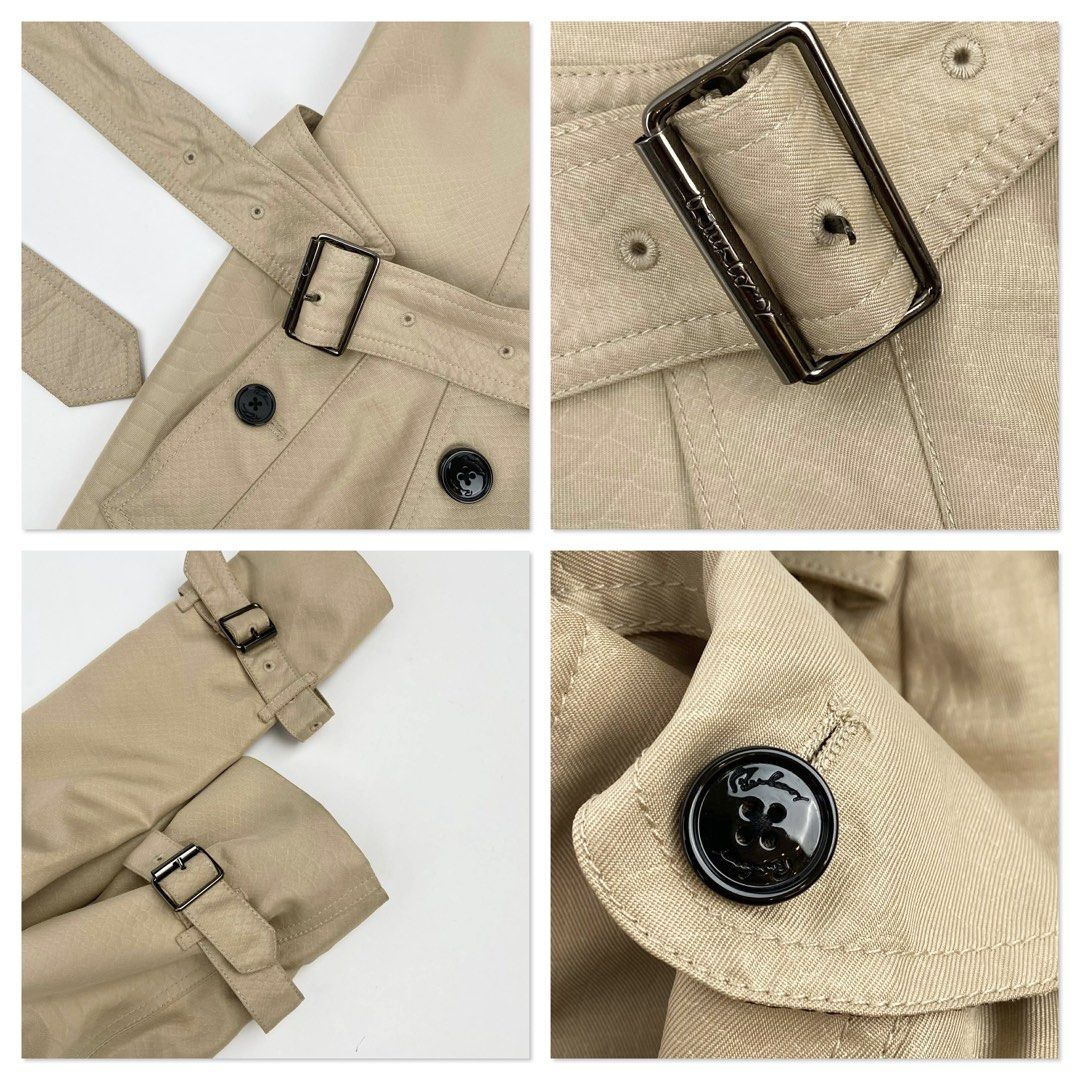 Burberry (Category: Coats, Jackets and Outerwear) located in Manila. Submitted by draftdrops (Listing ID 1443943027, Image 3). Description: Trench coat,with belt,with nova plaid inside buttons and excellent condition Width :16 Length :33 Size:small (Womens) .