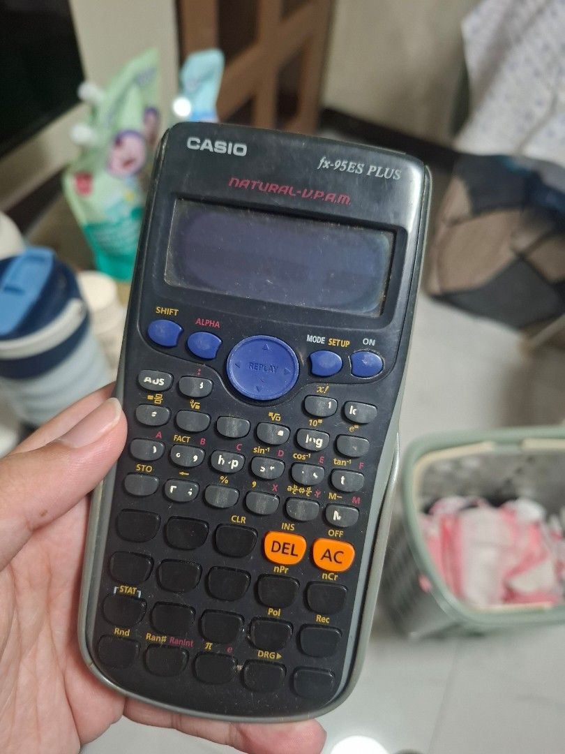 Casio Scientific Calculator (Category: Office & Business Technology) located in Manila. Submitted by angelesmig00232 (Listing ID 1444106337, Image 1). Description: declutter lang po medyo fade na ung mga buttons and screen malabo na pero all working parin naman. benta ko nalang ng mura for 400 imus cavite location pwede lalamove.