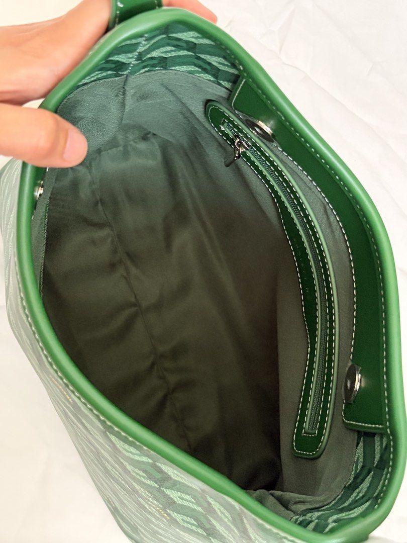 Christy Ng Monogram Shoulder Bag Green (Category: Luxury Bags & Wallets) located in Manila. Submitted by sd_97 (Listing ID 1443936573, Image 2). Description: - Brand: Christy Ng - Color: Green - Style: Monogram shoulder bag - Features: Internal zip pocket - Includes: Original dust bag - Condition: Brand new, never used - Note: Handle still has protective plastic wrap RFS: Bought the wrong size sa pasabuy wanted the mini version.
