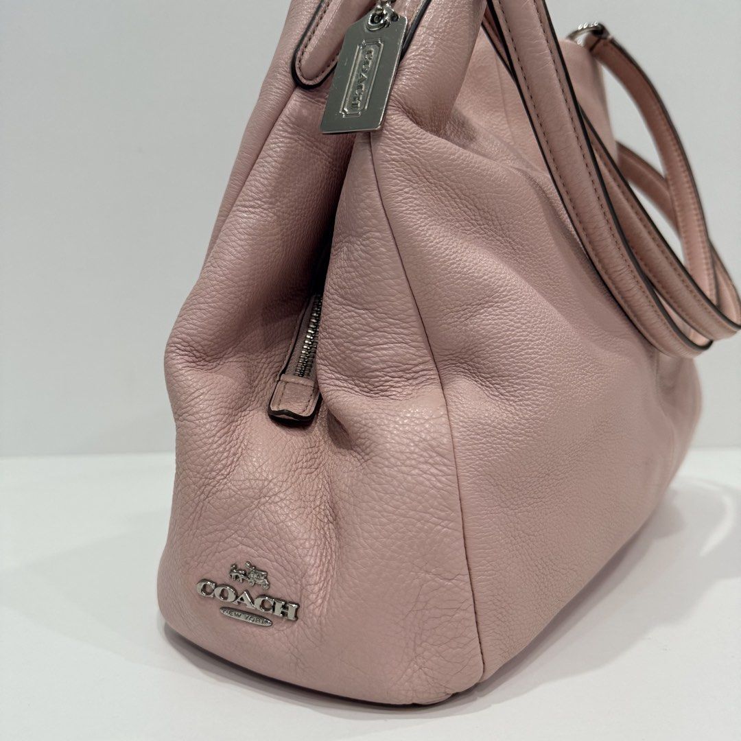 Coach Madison Phoebe Pink Leather Shoulder Bag (Category: Luxury Bags & Wallets) located in Paranaque City. Submitted by missb1001 (Listing ID 1444031244, Image 2). Description: Overall Condition: 9.5/10 Leather body: 9.5/10 Silver Hardware: 10/10 Rank A-AB - in very good condition Issues: Light signs of use on the leather body, with an ink mark inside one of the slip pockets (see photos for details). With provided generic dust bag 🌸 pretty colo