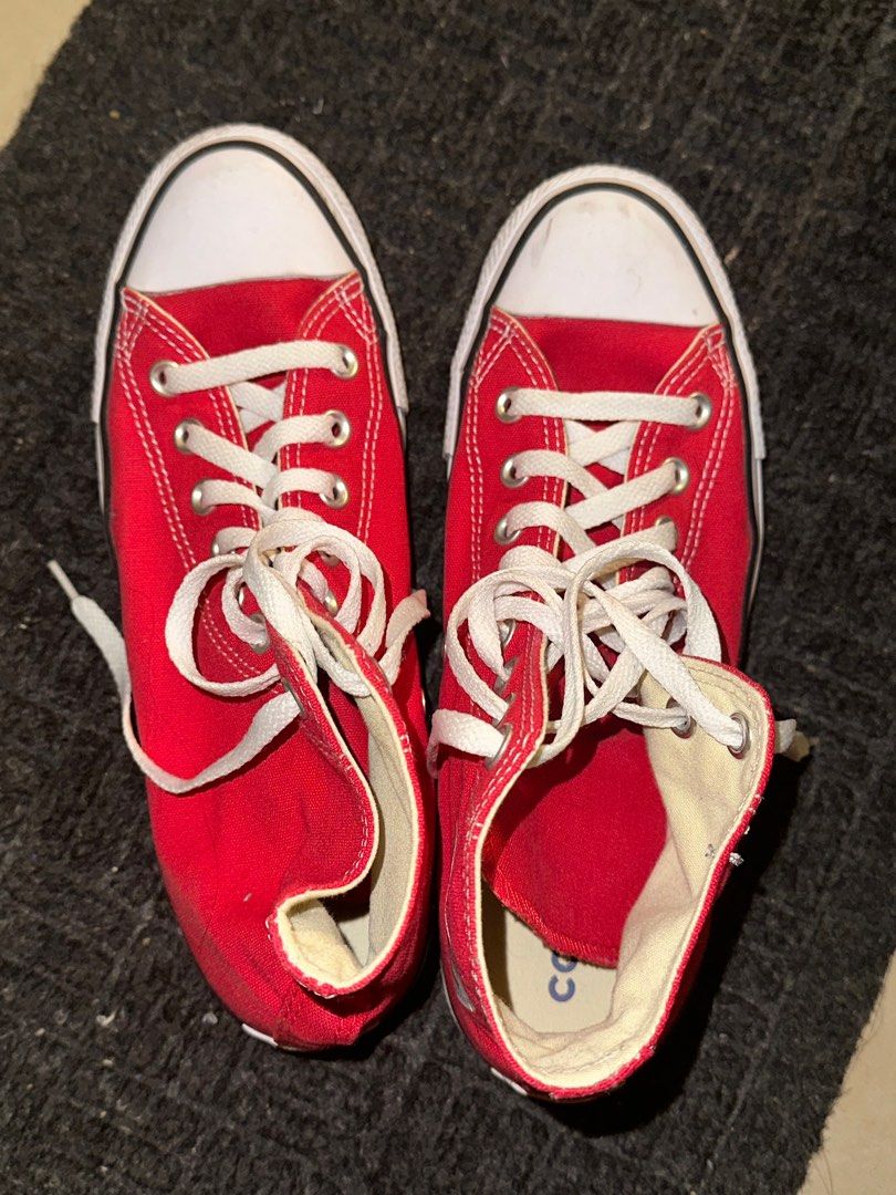 Converse Red High Cut (Category: Sneakers) located in Quezon City. Submitted by danielleflv (Listing ID 1444104781, Image 3). Description: Barely used shoes. Bought last December 2025. .