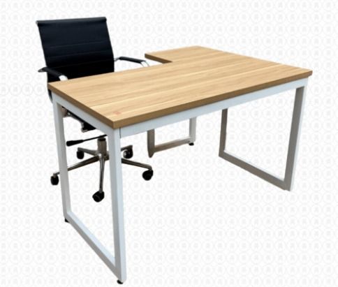 Customized study table L shape (Category: Office Furniture & Fixtures) located in Quezon City. Submitted by kenn09532814181 (Listing ID 1443969033, Image 1). Description: Mini L-shape Study Table Material: 25mm Laminated MDF tabletop tubular steel legs Finish: Tabletop: Custom laminates Legs: Black/White, Glossy/Matte Dimension: Main table: L120 x W60 x H75 cm | Side table: L90 x W45 cm We can customize to your preferred size and design Note: Pri