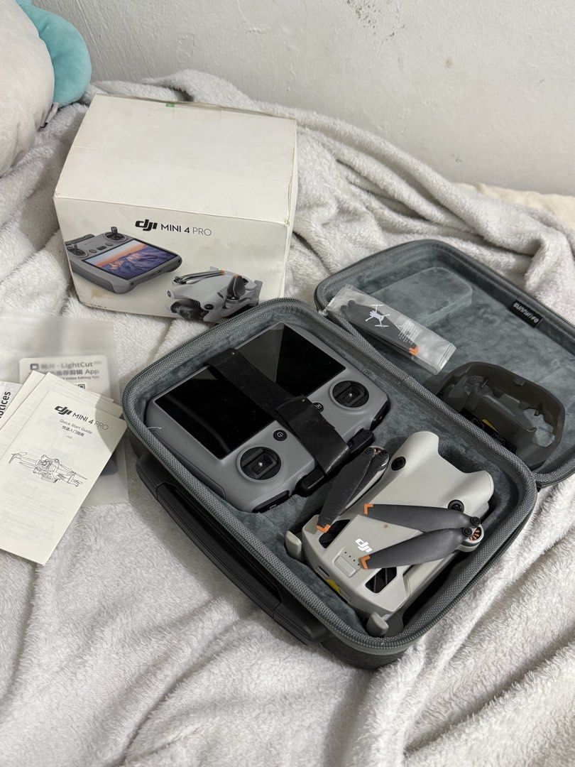 DJI Mini 4 Pro Drone (Category: Drones) located in Cainta. Submitted by arseniokyla (Listing ID 1444085206, Image 1). Description: - DJI Mini 4 Pro Drone - Includes RC2 controller with built-in screen - Comes with a protective carrying case - Extra propellers included - Manuals provided - Ideal for aerial photography and videography - Ready for your next adventure! .