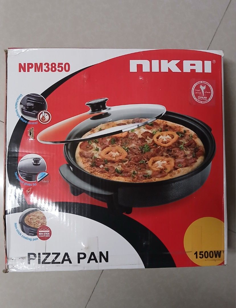 ELECTRIC NON-STICK PIZZA PAN (Category: Cookware & Accessories) located in Manila. Submitted by myclosetraiders.ph (Listing ID 1444043601, Image 1). Description: ❗️For Sale❗️ Brandnew Nikai NPM 3850 Electric Pizza Pan Php: 1,450 (NEGOTIABLE) Loc: Qc Mop: Bpi/Gcash Del: Grab/Lalamove * SF to be shouldered by the buyer.
