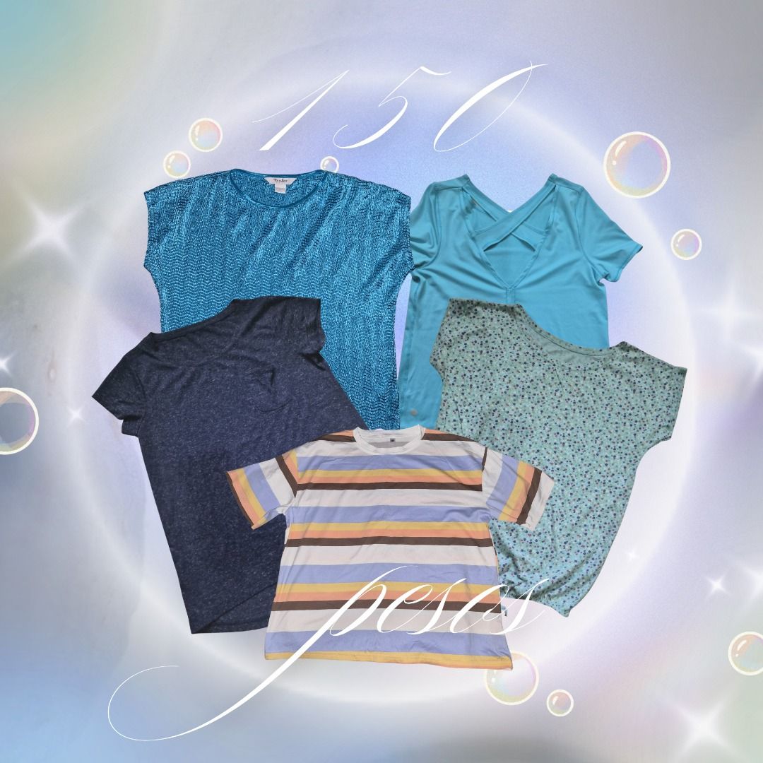 Everyday Casual Tops Bundle Blue Basic Tees Striped Shirt Preloved (Category: Others Tops) located in Santo Domingo. Submitted by fashvonne (Listing ID 1443917699, Image 1). Description: take all, dm for inquiries.