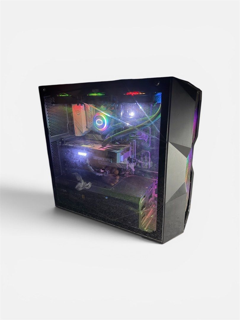 Gaming PC (Category: Desktops) located in Bulacan. Submitted by tidycorner (Listing ID 1444056514, Image 2). Description: CPU: AMD Ryzen 5 3600 MB: AsusRog Strix B550-A Gaming GPU: RTX 3060 INNO3D Memory: HyperX DDR4 16gb (2x8) 3000MT/s SSD: Samsung 970 EVO Plus 512GB HDD: Seagate BarraCuda 2TB ==== CoolerMaster 360 AIO liquid cooling CoolerMaster Casing used for dota2 and cs2 and other AAA games. 28k if bundled with logitech speaker z407.