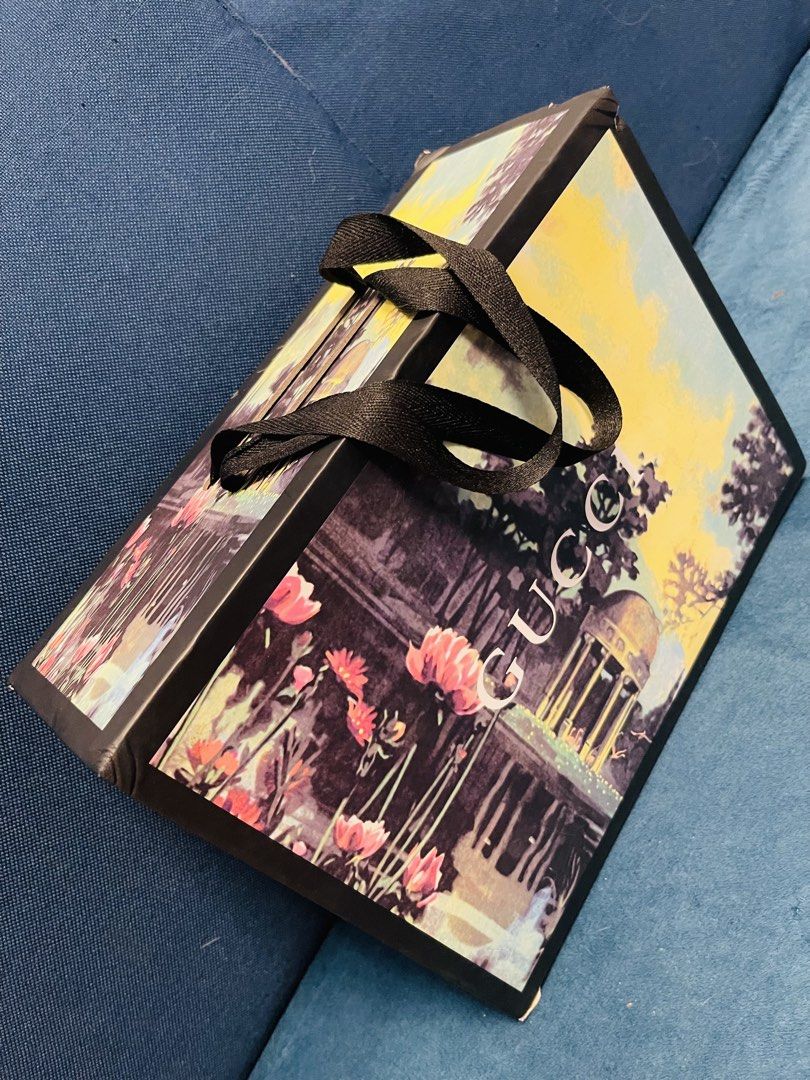 Gift Box (Category: Storage Boxes & Baskets) located in Cavite. Submitted by theluxurybyaalheebotique (Listing ID 1444003226, Image 1). Description: Authentic Box for Gucci Medium Bag Dimension Height: 8.5 inches Width: 4 inches Lenght: 11.5inches .
