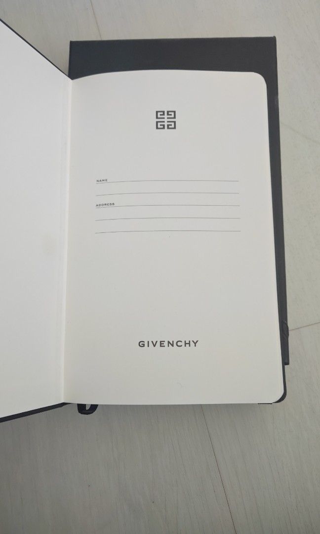Givenchy Notebook (Category: Other Stationery & Craft) located in Singapore. Submitted by baozi666 (Listing ID 1443963713, Image 2). Description: Last day!!! Listing at $38 Offer your best price now!!! Brand new unused Givenchy notebook. Authentic from local boutique.